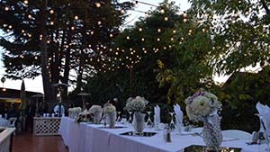 Outside Patio Table Arrangement